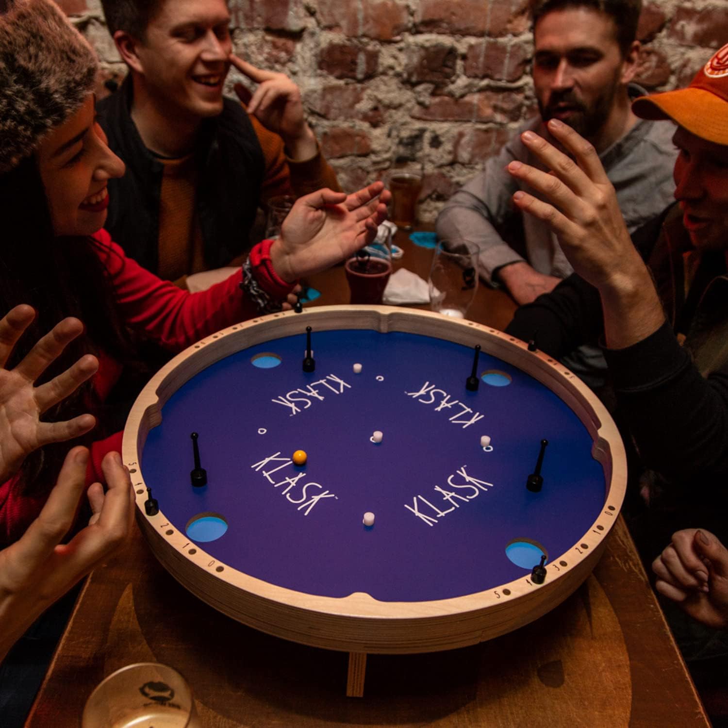 KLASK: The Magnetic Award-Winning Party Game of Skill - for Kids and Adults of All Ages That's Half Foosball, Half Air Hockey