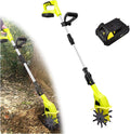 20v Portable Rotavator,Cordless Electric Garden Tiller,Cordless Telescoping Power Cultivator with Rechargeable Battery and Charger