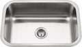 Houzer Medallion Designer Stainless Steel Kitchen Sink: 27 Inch Undermount Single D Bowl Sink with Strainer, Durable & Versatile, Essential for Home & Apartment: MS-2700-1