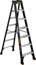DeWalt DXL3010-07 7-Feet Fiberglass Stepladder Type IA with 300-Pound Duty Rating, 7-Feet, Color may vary,Black