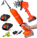 Electric Garden Rotavator, 2 in 1 Cordless Tiller Cultivator with Electric Digging Hoe,10Cm Tilling Width & Depth, Lightweight Rototiller for Gardening, for Lawn, Soil Cultivation