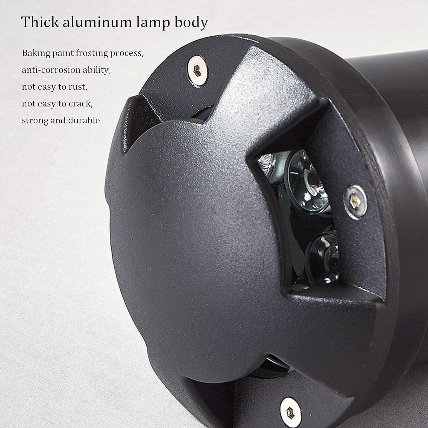 YANYO 2pcs 3W Garden Buried Light, Surface Mount Spotlights, Waterproof LED Deck Lights, Modern Outdoor Landscape Step Lamp, Aluminum Housing Fence Lights Wired (Color : Warm White, Size : 111-110V)