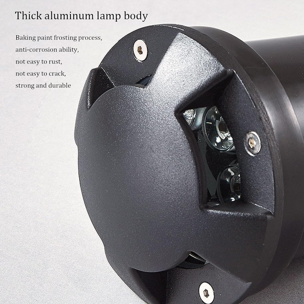 YANYO 2pcs 3W Garden Buried Light, Surface Mount Spotlights, Waterproof LED Deck Lights, Modern Outdoor Landscape Step Lamp, Aluminum Housing Fence Lights Wired (Color : Warm White, Size : 111-110V)