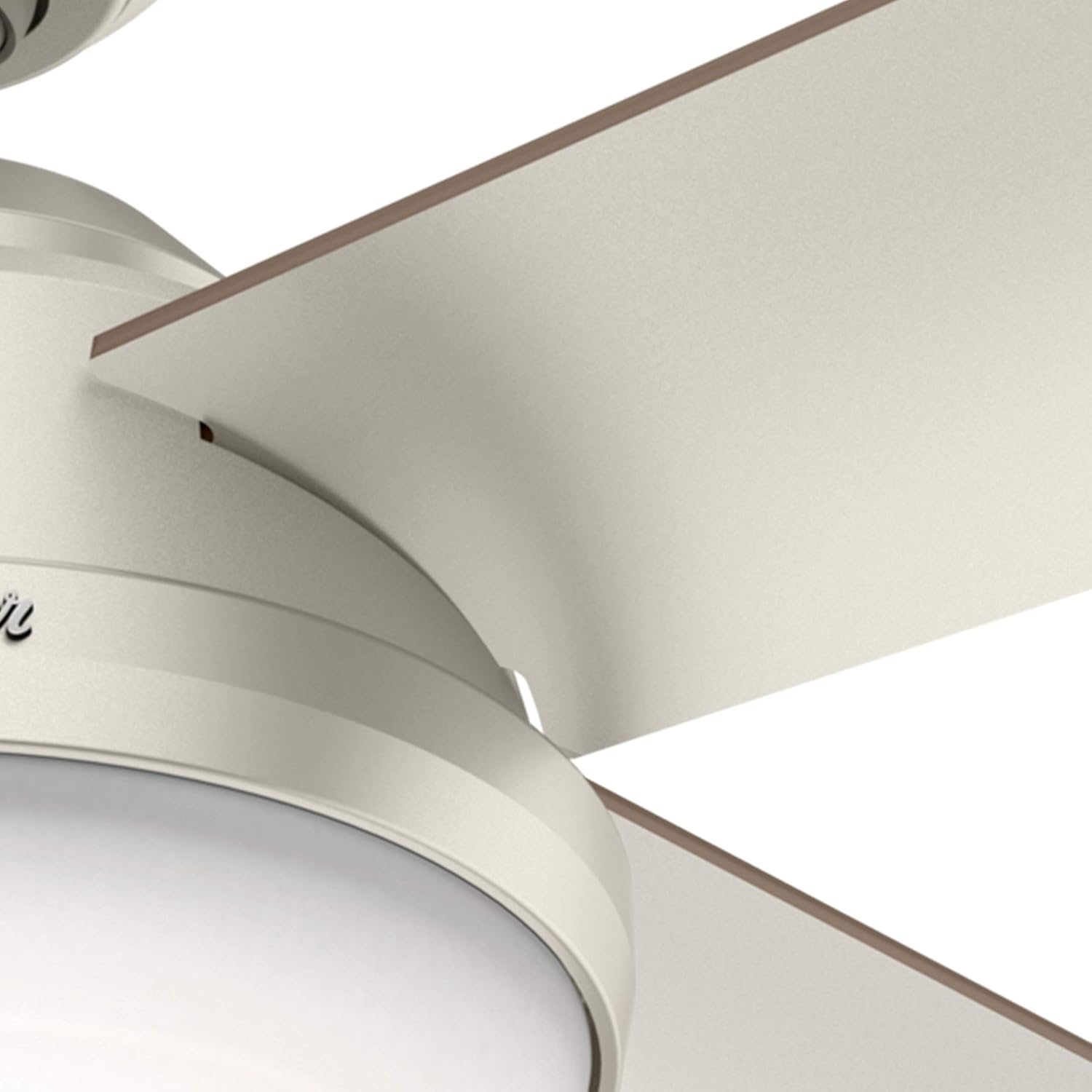 Hunter Fan 52 inch Contemporary Matte Nickel Indoor/Outdoor Ceiling Fan with LED Light Kit and Remote Control (Renewed)