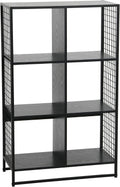 Household Essentials Black Oak & Iron Six Cube Wall Shelf