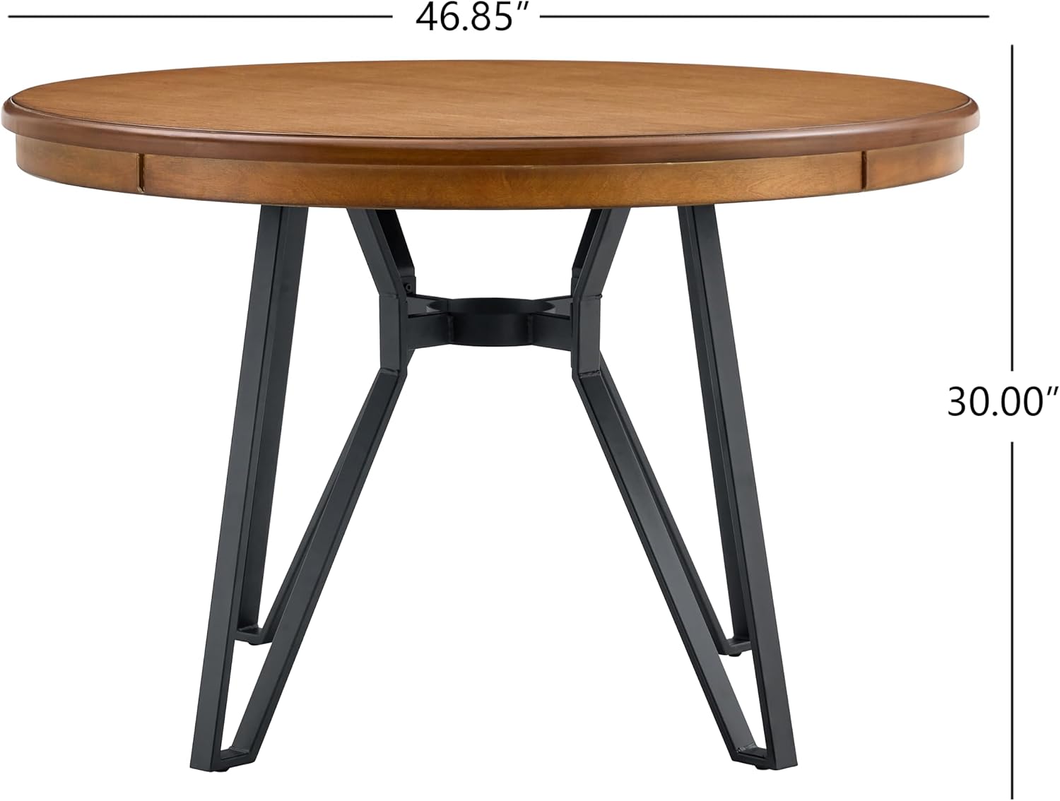 Christopher Knight Home Declan 5 Piece Wooden Dining Table Set for 4, Modern Dining Chairs Set of 4 and Table Set, Round Dining Table and Chair Set for Home/Apartment/Restaurant, Black+Brown