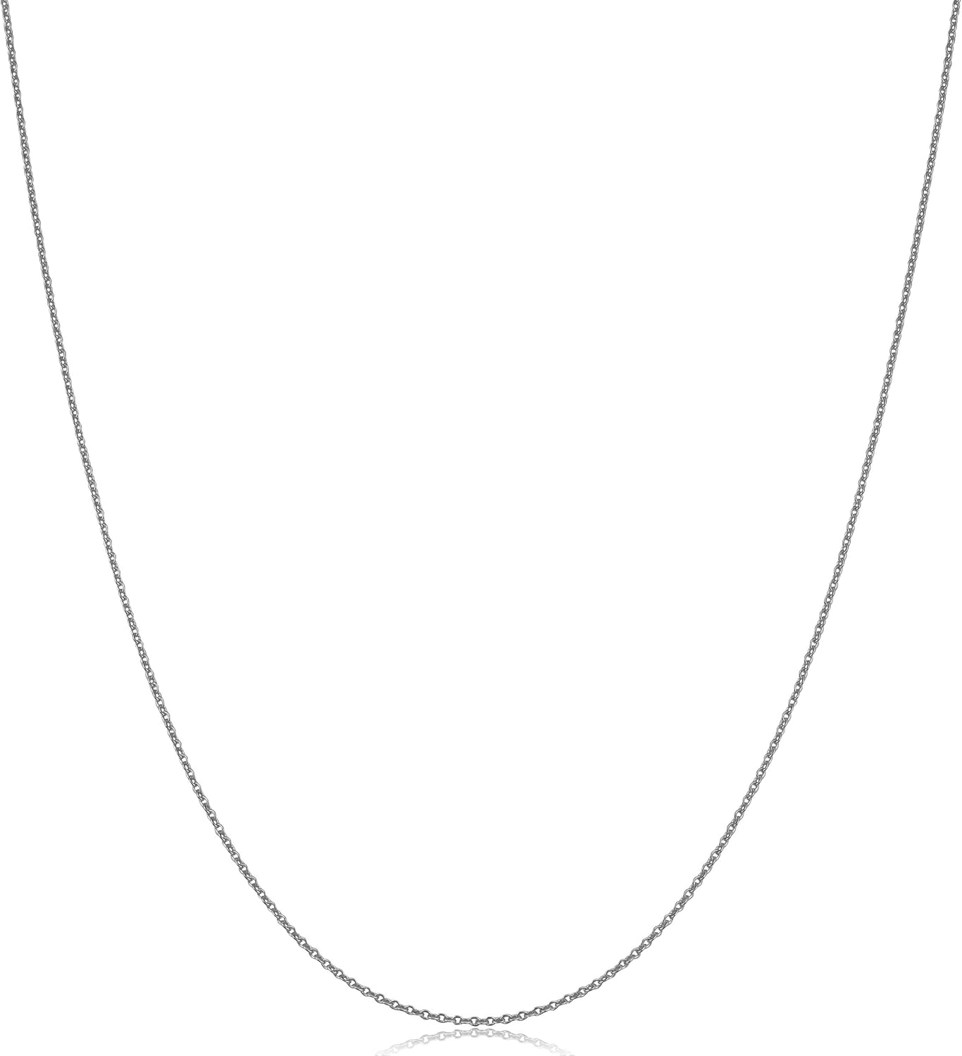 Kooljewelry Womens 14k Yellow or White Gold Cable Chain - 0.8 mm Necklace