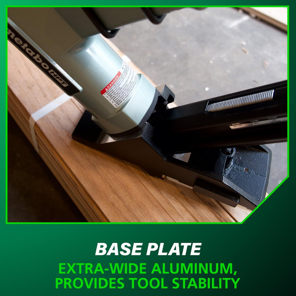 Metabo HPT 2-in-1 Flooring Nailer & Stapler, Accepts 16-Gauge L-Shaped Cleat Nails &15.5-Gauge 1/2-Inch Crown Flooring Staples, Mallet Actuated Pneumatic Operation, N5010AC