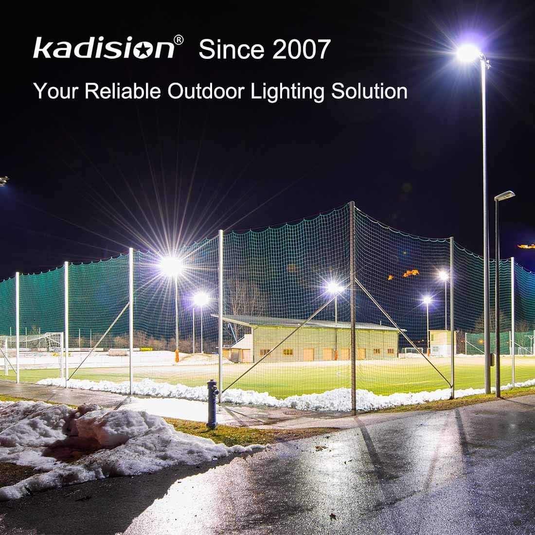 kadision 200W LED Flood Light with Dusk-to-Dawn Photocell, 200W/150W/100W Adjustable Super Bright 26000lm 5000K 100-277V IP65 Waterproof, Trunnion Mount LED Parking Lot Light, ETL Listed