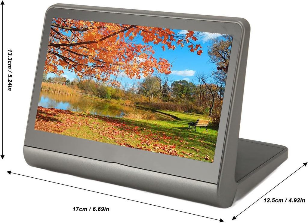 Mini Digital Film Slide Scanner, Converts 135/126/110 Super 8 Film Slides into 48MP Digital Photos, 7in 16GB Film Negative Scanner with USB C, Mini (US Plug)