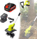 Electric Garden Tiller, Cordless Cultivator, Rotovator and Rototiller with 2×4000 mAh Lithium Battery for Lawn,Gardening,Soil Cultivation (B)