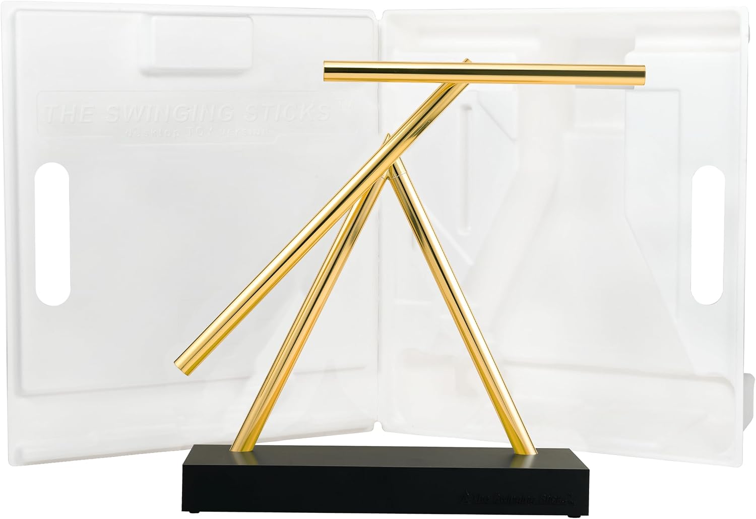 Kinetic Energy Sculpture - Desktop Toy Version (Black/Gold)