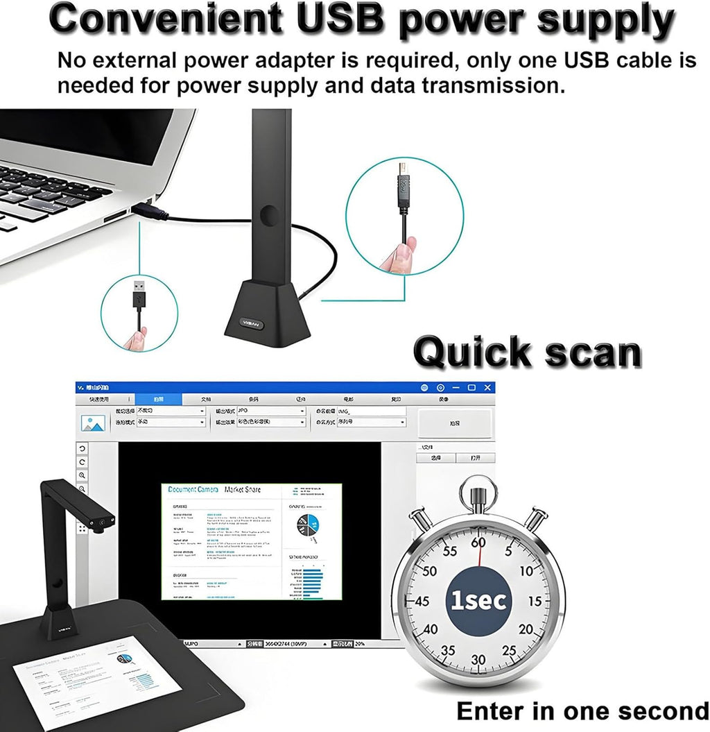 A2/3 Format Book Scanner, Large Format Book & Document Scanner, Resolution up to 23mp, 90° Foldable, auto Flatten and Fingerprint Removal Technology, for Engineering, Educate