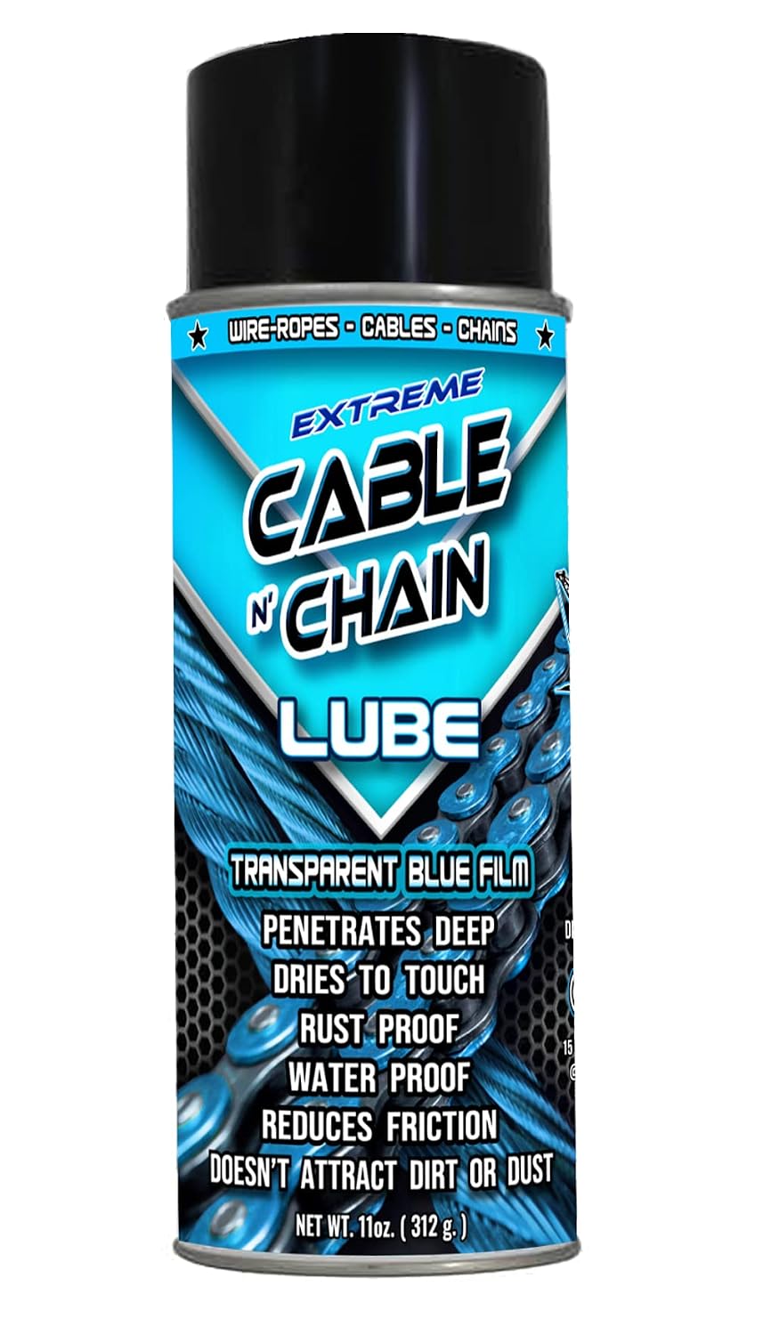 Extreme Cable & Chain Lubricant, CASE of 12 CANS - Long Lasting Wire-Rope, Cable and Chain Lube