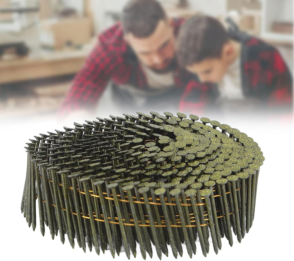 Omabeta 40 Rolls 16000 Counts 15 Degree Wire Coil Siding Nails Steel Thread Coil Nails for Cladding Pallet Construction Roofing Fencing