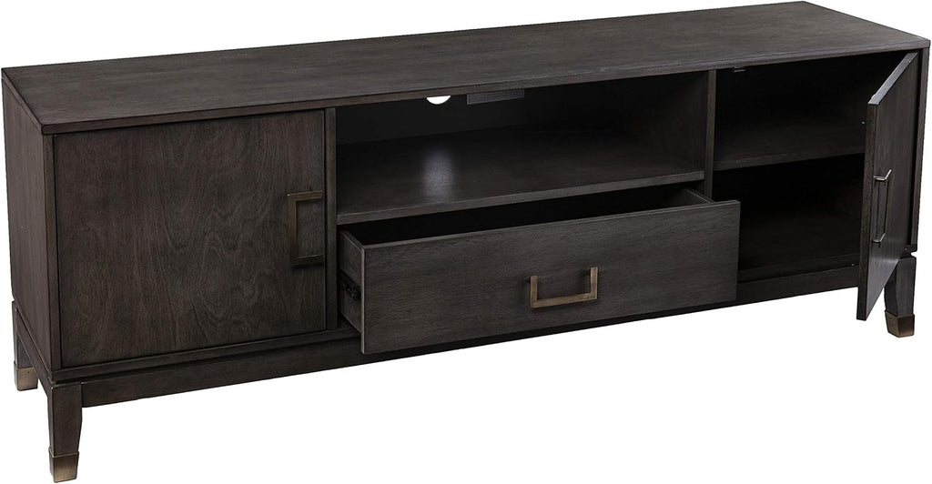 SEI Furniture Brenting w/Storage Media Stand, Graywashed (AMZ3156901SM)