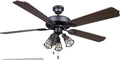 CANARM CF52OTT5GPH Otto 52' Ceiling Fan with 5 Rev Blades Silver Oak/Walnut 3 Light