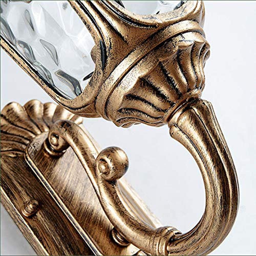 Wall Mounted Light European Waterproof IP54 Outdoor Wall Lamp Retro External Garden Glass Lantern Sconce Light Tradition Victoria Antique Balcony Corridor Landscape E27 Decor Wall Spotlights Rea