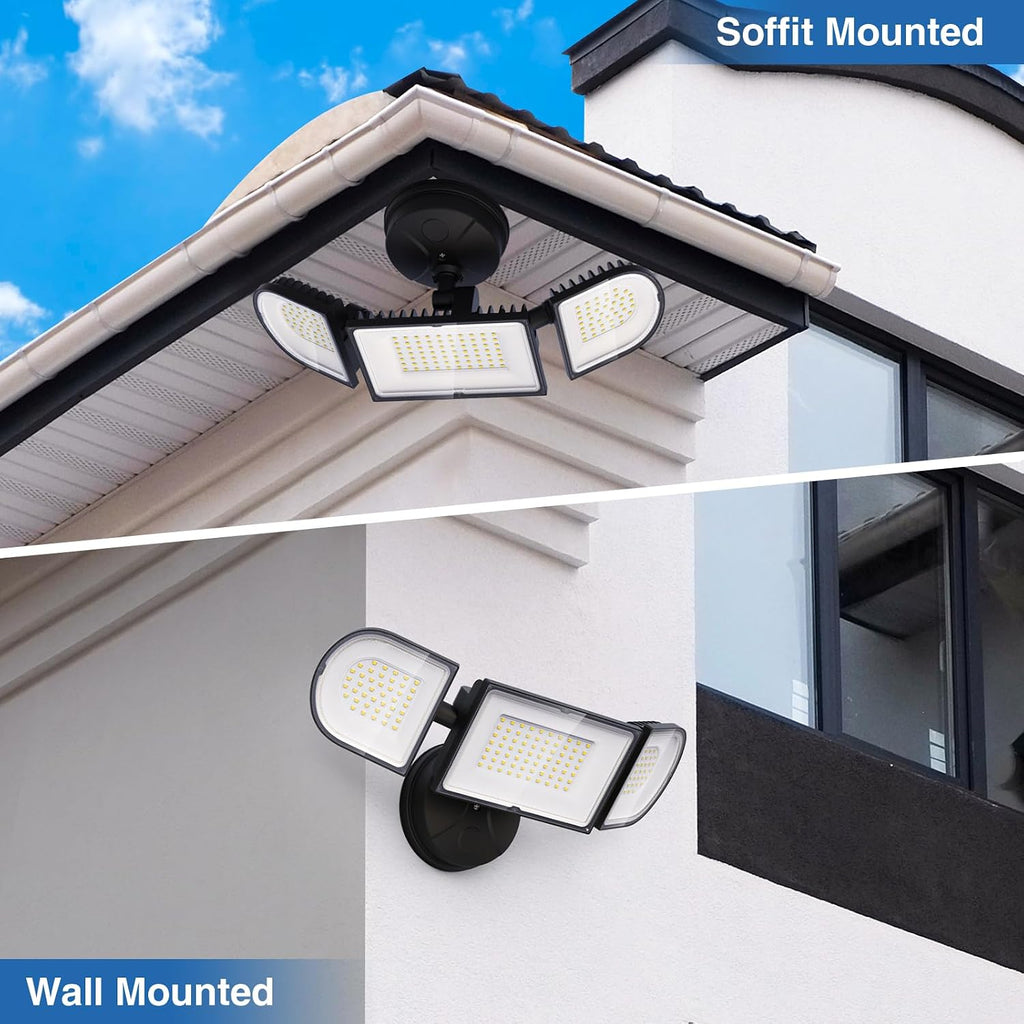 200W Flood Lights Outdoor, 20000LM LED Flood Lights, Switch Controlled Wired Security Outside Lights for House Waterproof IP65, 6500K Outdoor Led Lights for Yard, Garage, Backyard