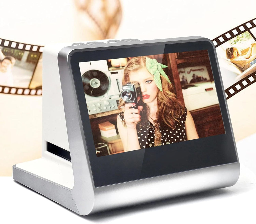 5-inch Screen 22MP Film Scanner,135 Film/126KPK/110 Film/Super8/Monochrome/Slide to Digital JPEG Photos
