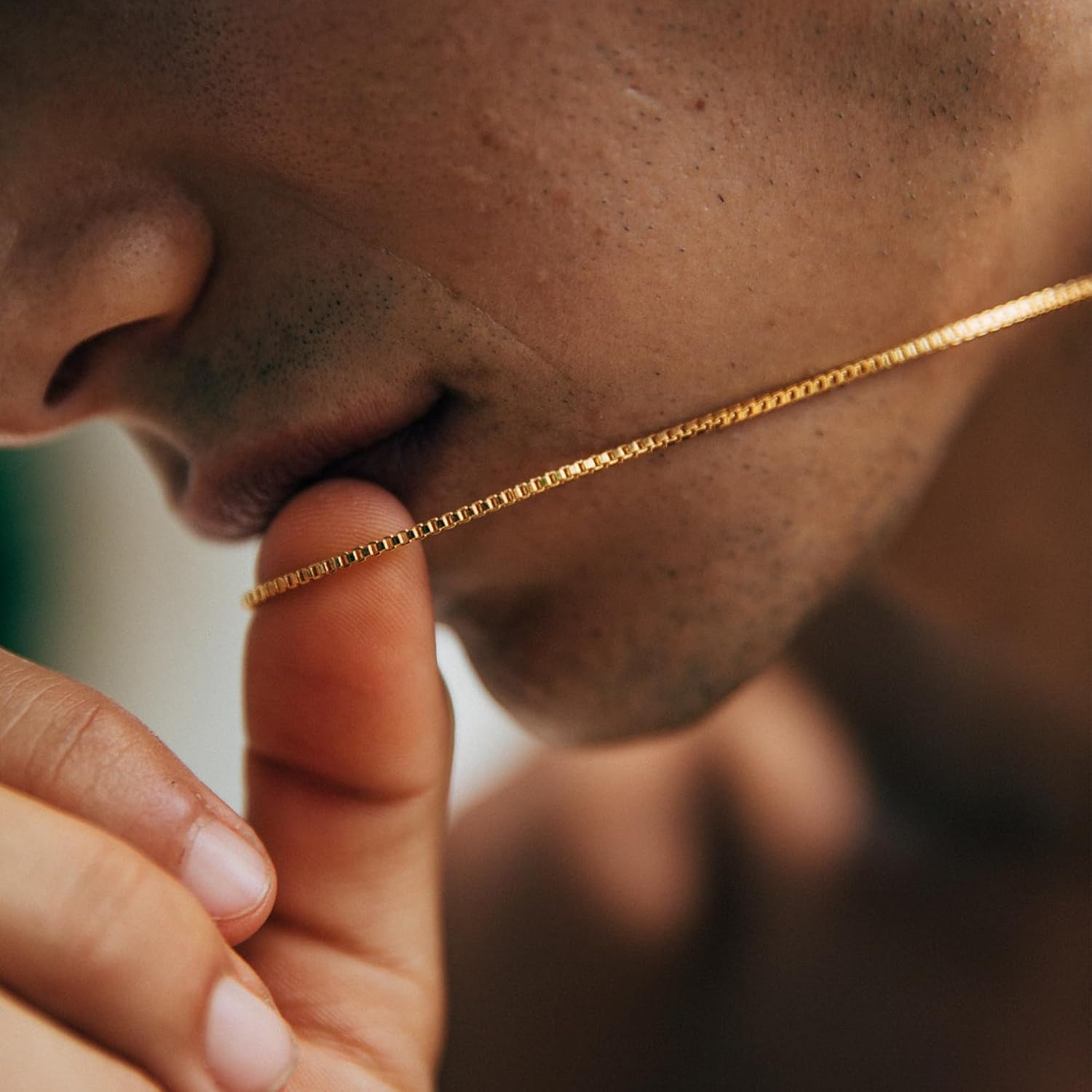 1mm Gold Box Chain Necklace 14K Gold Cable Link Chains for Women and Men Dainty Non-tarnish Necklaces Unisex Gold Jewelry Gifts Sweat Proof and Fade Resistant Lifetime Quality