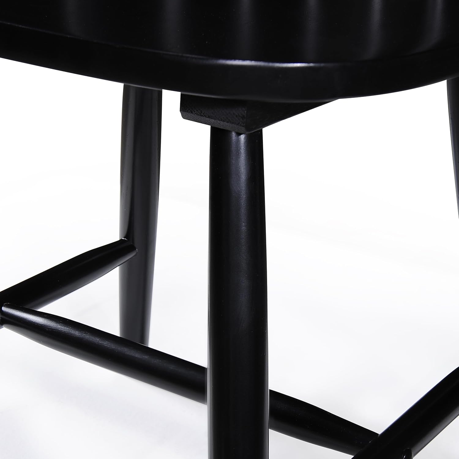 Christopher Knight Home Declan 5 Piece Wooden Dining Table Set for 4, Modern Dining Chairs Set of 4 and Table Set, Round Dining Table and Chair Set for Home/Apartment/Restaurant, Black+Brown