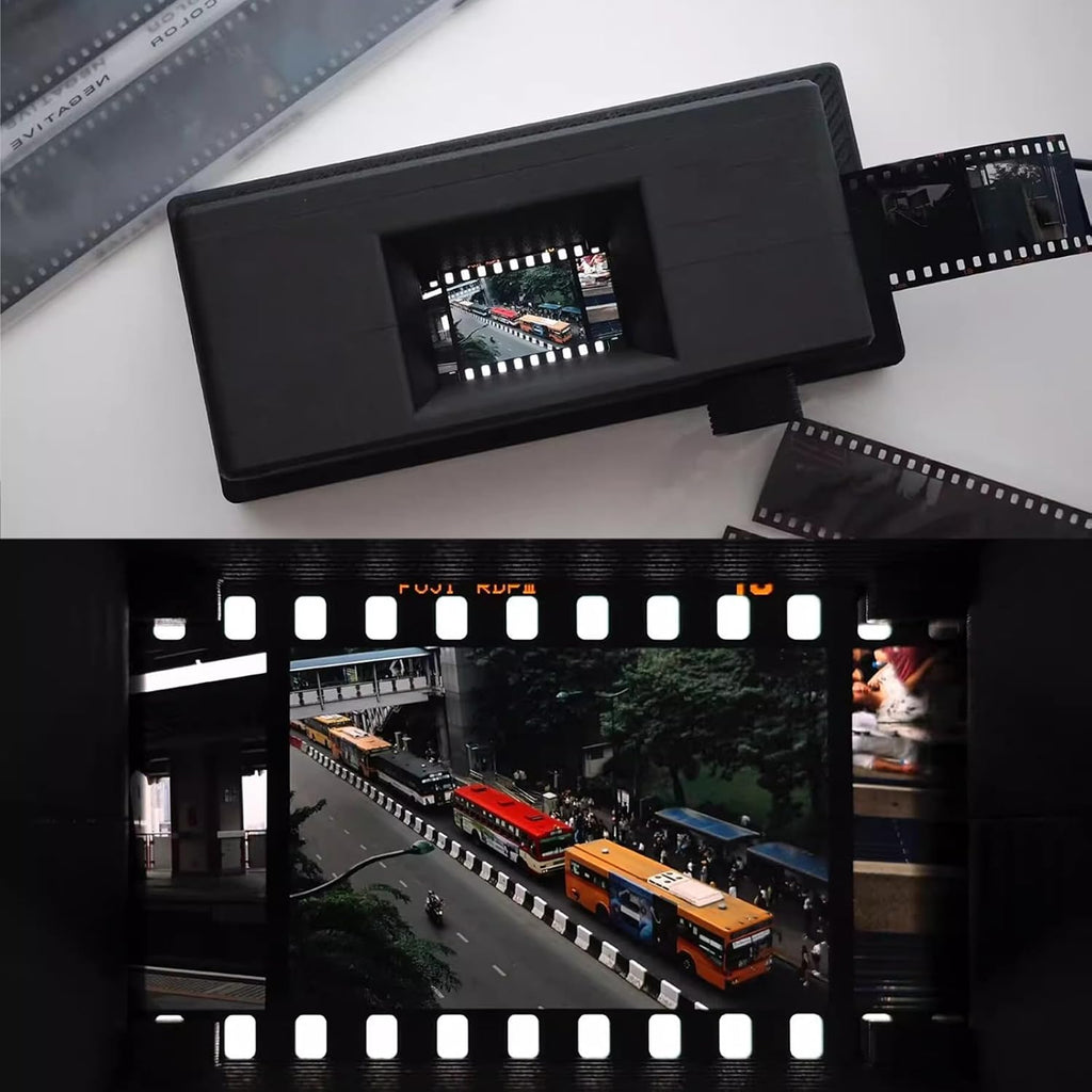Digit Convert Slide Viewer, Mobile Film Scanner 35mm, with LED Light to Light Up Your Movie, 135, 120 Film Holder, Restore Film to Digital Photos