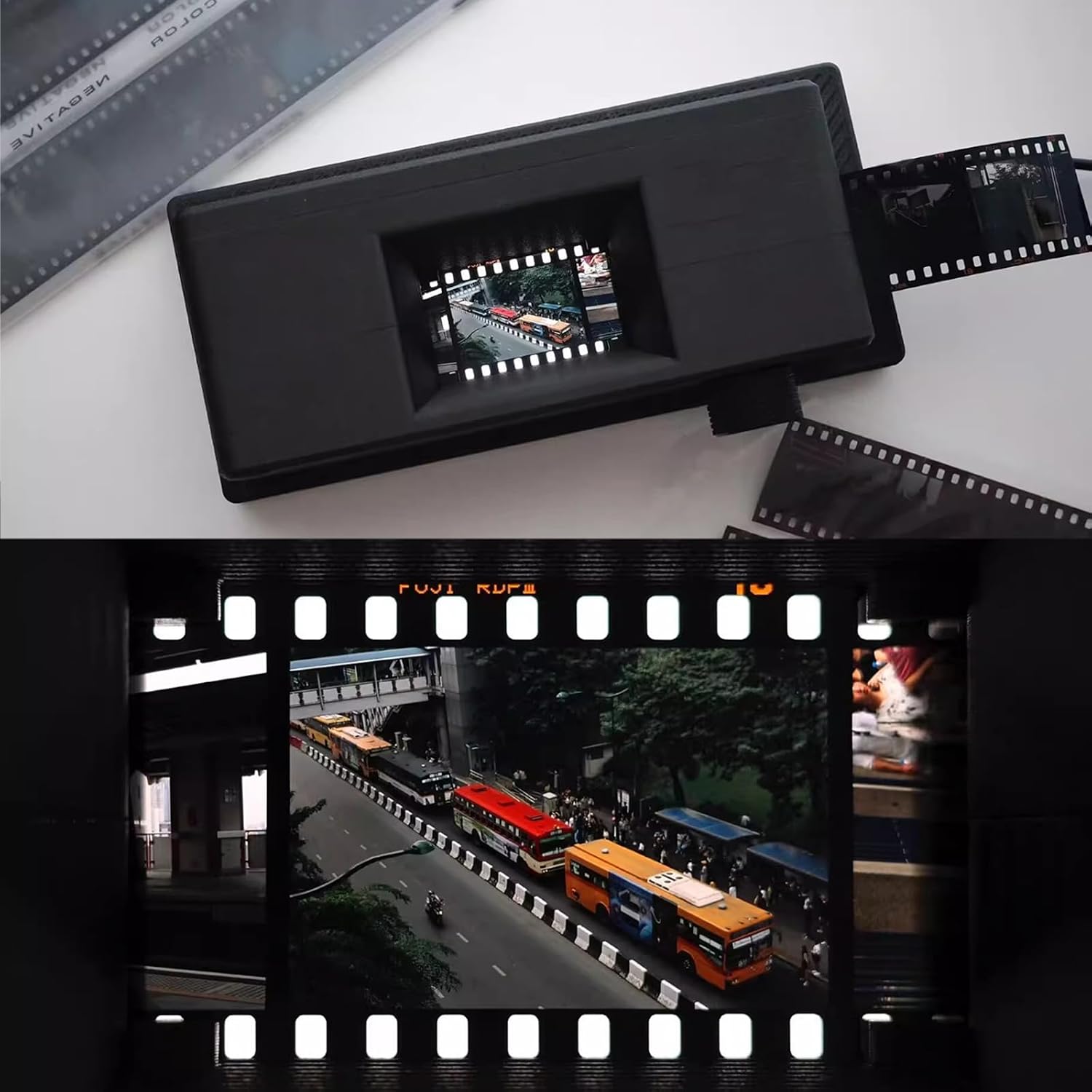 Digit Convert Slide Viewer, Mobile Film Scanner 35mm, with LED Light to Light Up Your Movie, 135, 120 Film Holder, Restore Film to Digital Photos