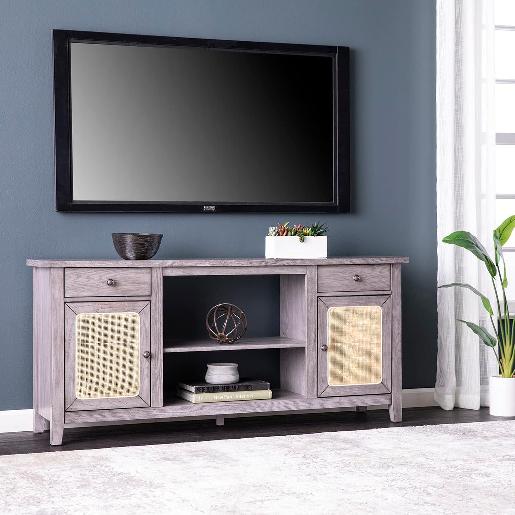 SEI FURNITURE Edderton TV Media Stand with Storage, Gray