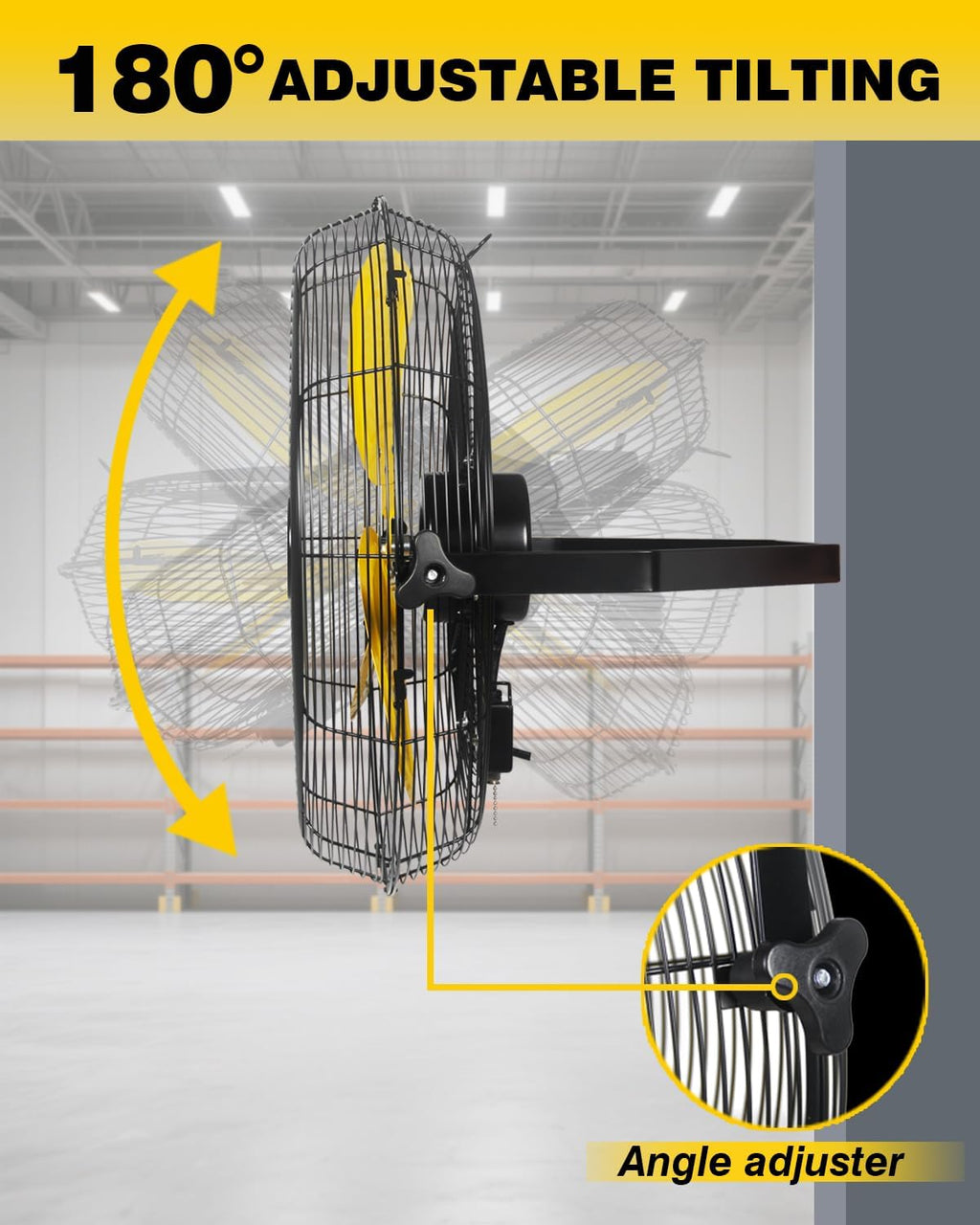 VENTISOL 20 Inch Waterproof Wall Mount Fan, Barn Fan with Sealed Motor 3-Speeds 4650 CFM Heavy Duty for Home, Workshop, Industrial, Barn, Greenhouse, ETL Listed
