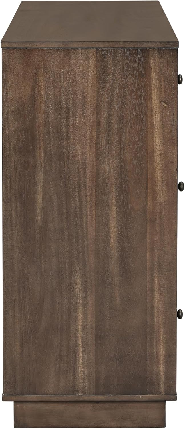 Christopher Knight Home Mia Modern Storage Cabinet with Doors and Drawers, Wooden Sideboard Cabinet with Adjustable Shelf, Freestanding Buffet Cabinet with Storage for Dining Room, Dark Brown