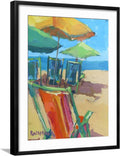 ART.COM Wall Art Print Beach Days on Black Frame by Page Pearson Railsback, 23' x 29'