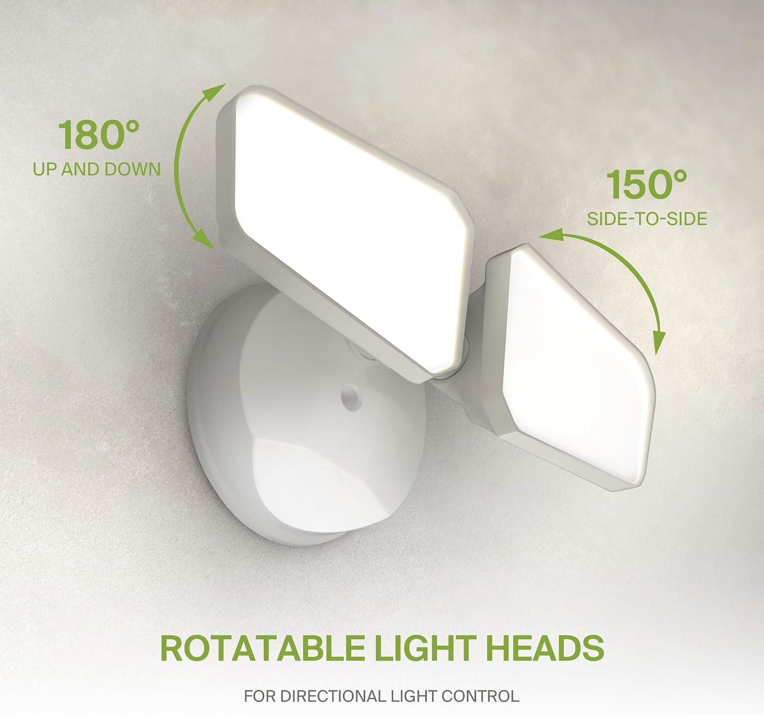 ASD LED Security Flood Lights Outdoor, 20W 5CCT 2700K-5000K, Rotatable Heads, Wired Flood Light, 150° Side-to-Side, 180° Up and Down, IP65 Wet Locations, UL DLC, 145000 hr Lifespan, White, 8 Pack