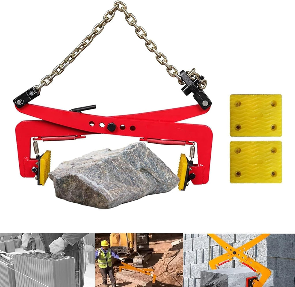 Scissor Granite Slab Lifting Clamp-with Chain, 30 40 50 60 70 80 90Cm Wide Opening/Stone Lifting Clamp Heavy Duty, 772lbs/1102lb/2480lb/2866lb Load Capacity(30-51cm(11.8-20in))