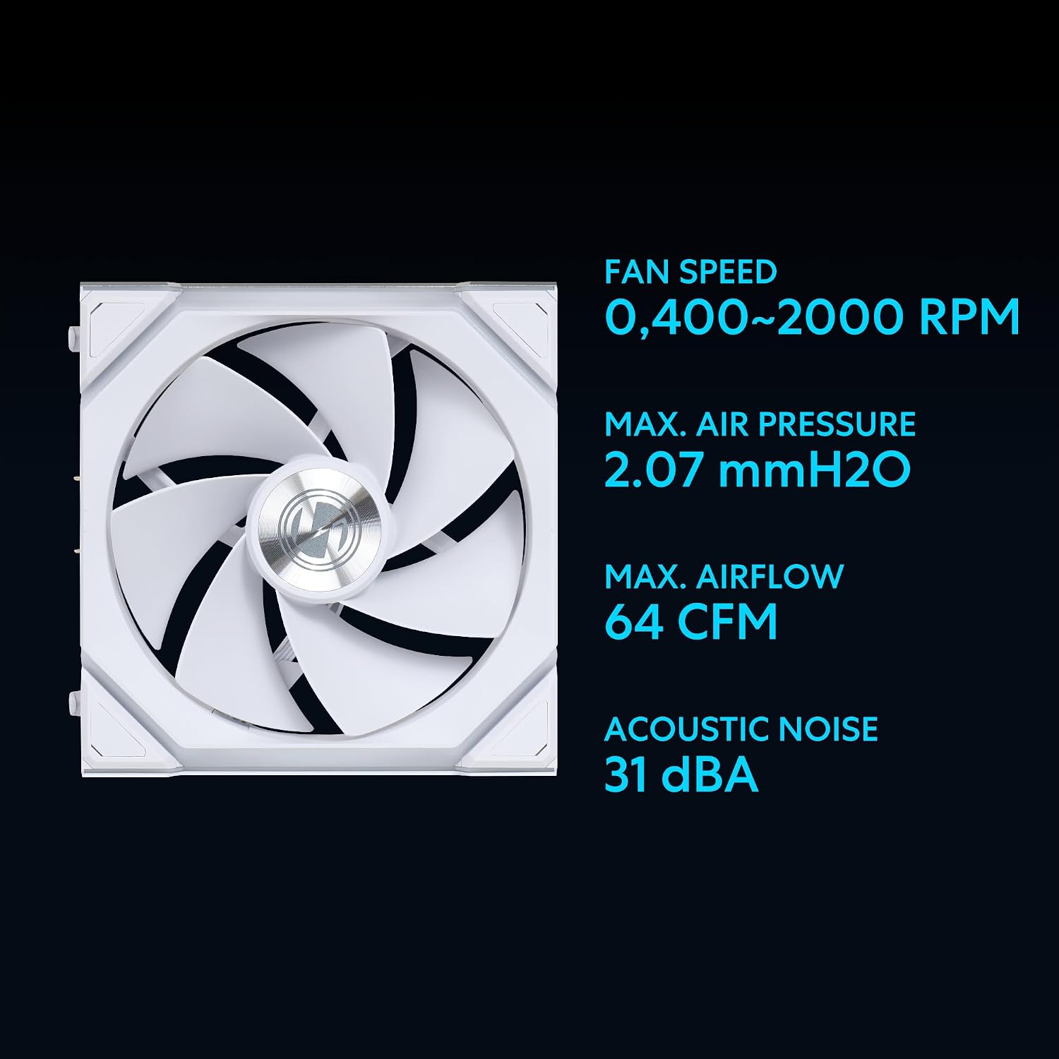Lian Li UNI Fan SL Wireless (Reverse Blade) 120mm ARGB Fan - Triple Pack - 2.4 GHz Wireless Signal for RGB & Fans Control - Daisy-Chain Design - Controller Included and Required - White (12RSL1W3W)