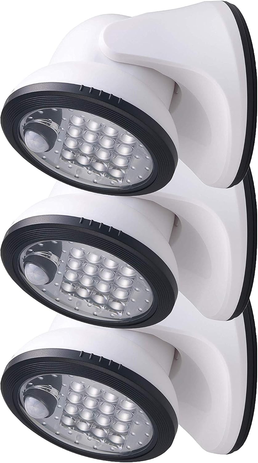 LIGHT IT! by Fulcrum 20044-108 600L LED Porch Light, White, 3 Pack