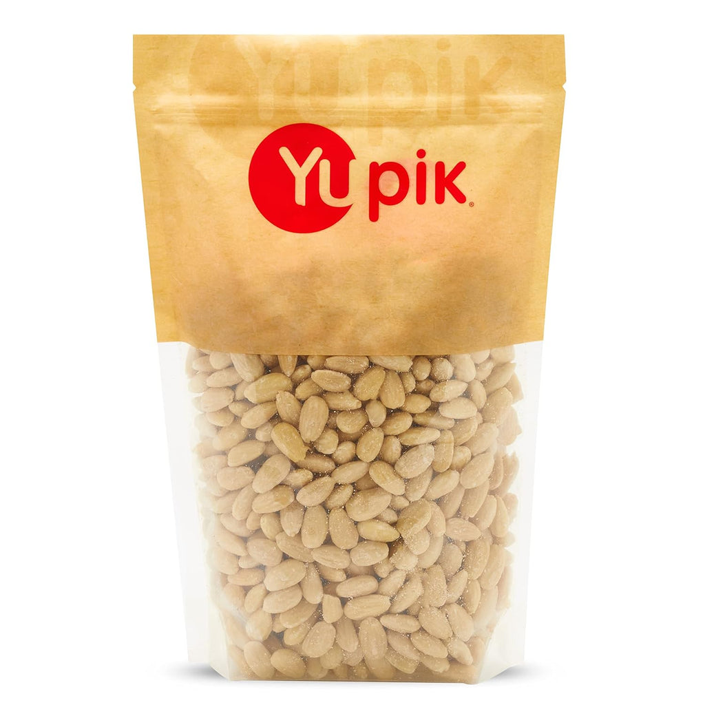 Yupik Whole Blanched California Almonds, 2.2 lb, Skinless, Unsalted, Gluten-Free, Kosher, Raw, Good Source Of Protein, Fiber, Iron & Calcium, Low In Carb, Pack of 6