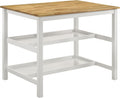 Coaster Home Furnishings Edgeworth Kitchen Island Counter Table Brown and White 122246B1