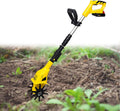 Electric Cordless Tiller Cultivator, Tiller for Gardening, Battery Powered Tiller, Garden Cultivator for Soil Loosening, Rotary Cultivator Working Width 10CM