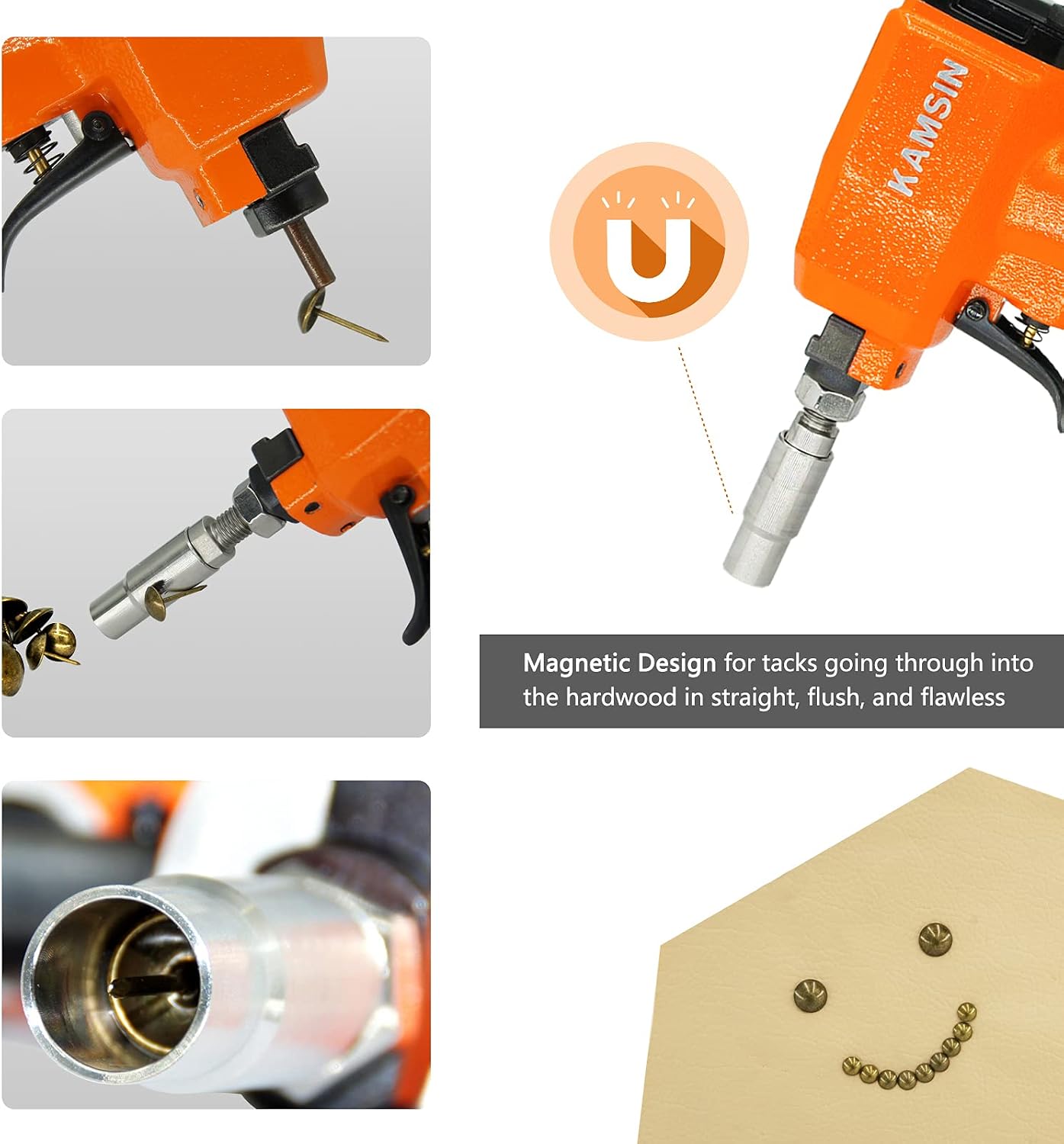 Muzzle Sleeves Fit Pneumatic Thumbtack Gun, 7 Barrel Sleeves for Different Tacks Head Diameter Used in Vintage and Antique Furniture, Decorating DIY Projects (7 Different Size of Sleeves)