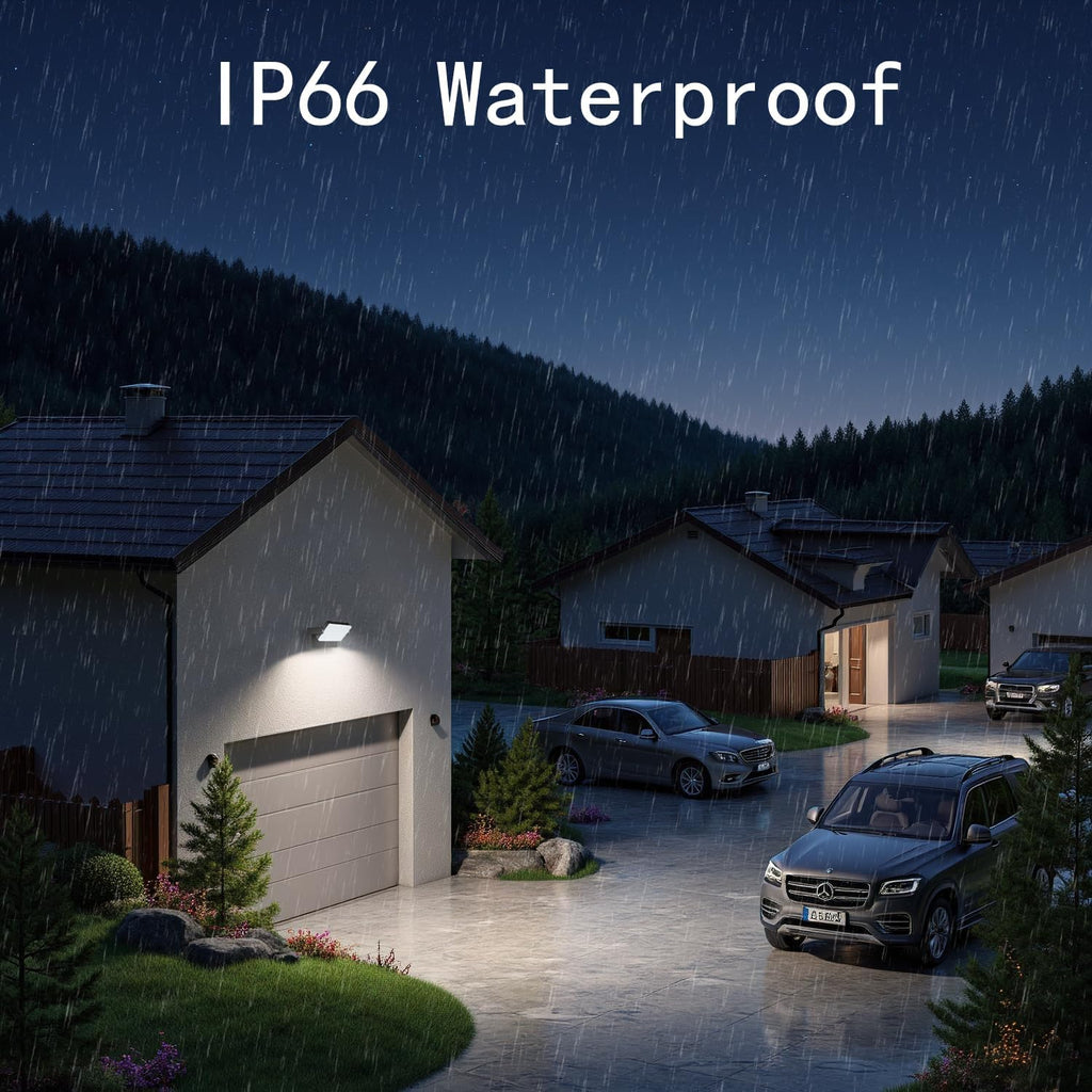 60W LED Outdoor Wall Light – 360° Rotatable, Motion Sensor & Color Temp Adjustable (3000K/4000K/6500K) Commercial Security Wall Mount for Barn, Proch,Garage & Yard