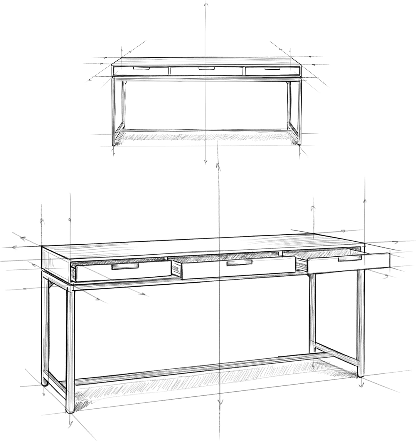 SIMPLIHOME Banting Desk - 72 Inch Wide Solid Wood and Metal Writing Desk in Medium Saddle Brown, Modern Industrial Home Office Computer Table for Study with 2 Drawers and Flip-Down Keyboard Tray