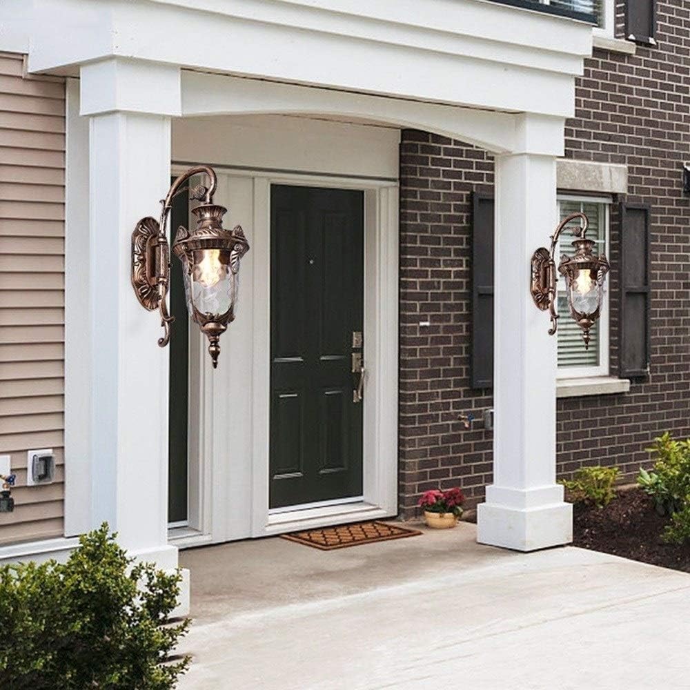 Wall Mounted Light Creative Retro Wall Light Outdoor Die-cast Aluminum Wall Lamp Patio Door Balcony Doorway Villa Wall Sconce Lantern Trading E27 Edison Wall Spotlights Garden Landscape Lights I