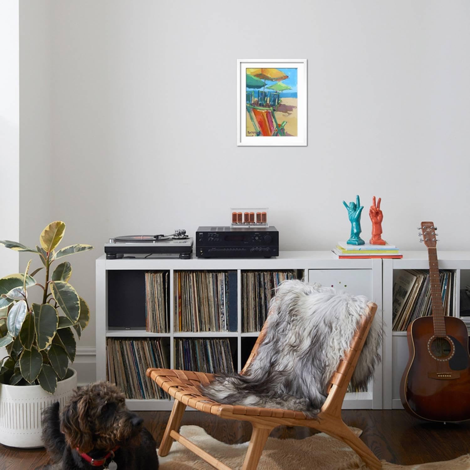 ART.COM Wall Art Print Beach Days on White Frame by Page Pearson Railsback, 17' x 21'