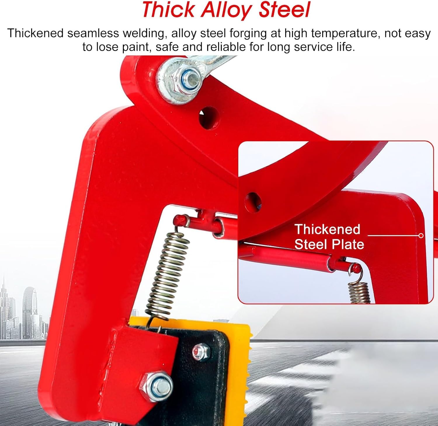 Adjustable Roadside Stone Transportation Clamps Granite Slab Lifter Clamp, for Road Construction, Industrial Vertical Lifting Equipment with Non-Slip Mat(Opening 10-30 cm(3.9-11.8 in))