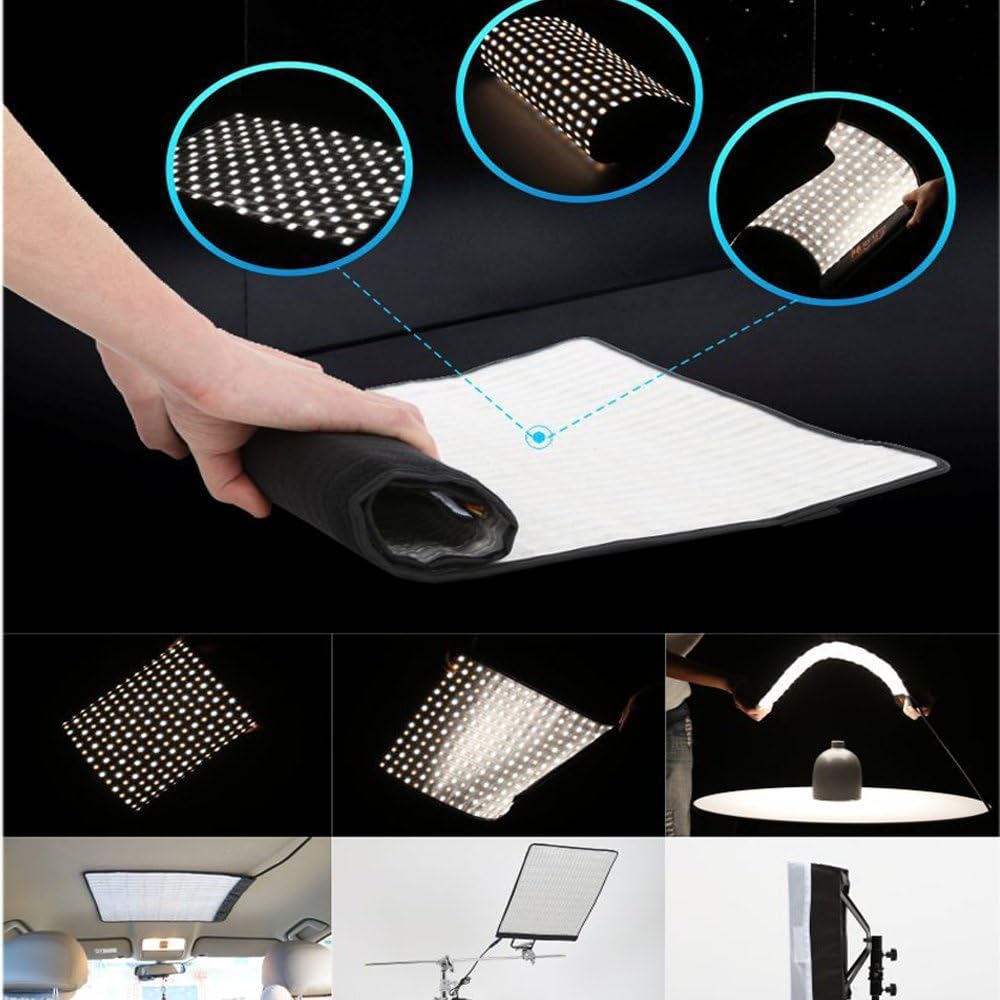 Falcon Eyes Bi-Color RX-18TD Kit Bi-Color Flexible LED Photo Light + RX-18OB Extended Softbox + RX-18SBHC Honeycomb Grid Softbox