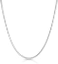 925 Sterling Silver Snake Chain Necklace - 2MM, 3MM, 4MM, 5MM Round Solid Silver Chains - Flexible, Men and Women's Jewelry - Made In Italy
