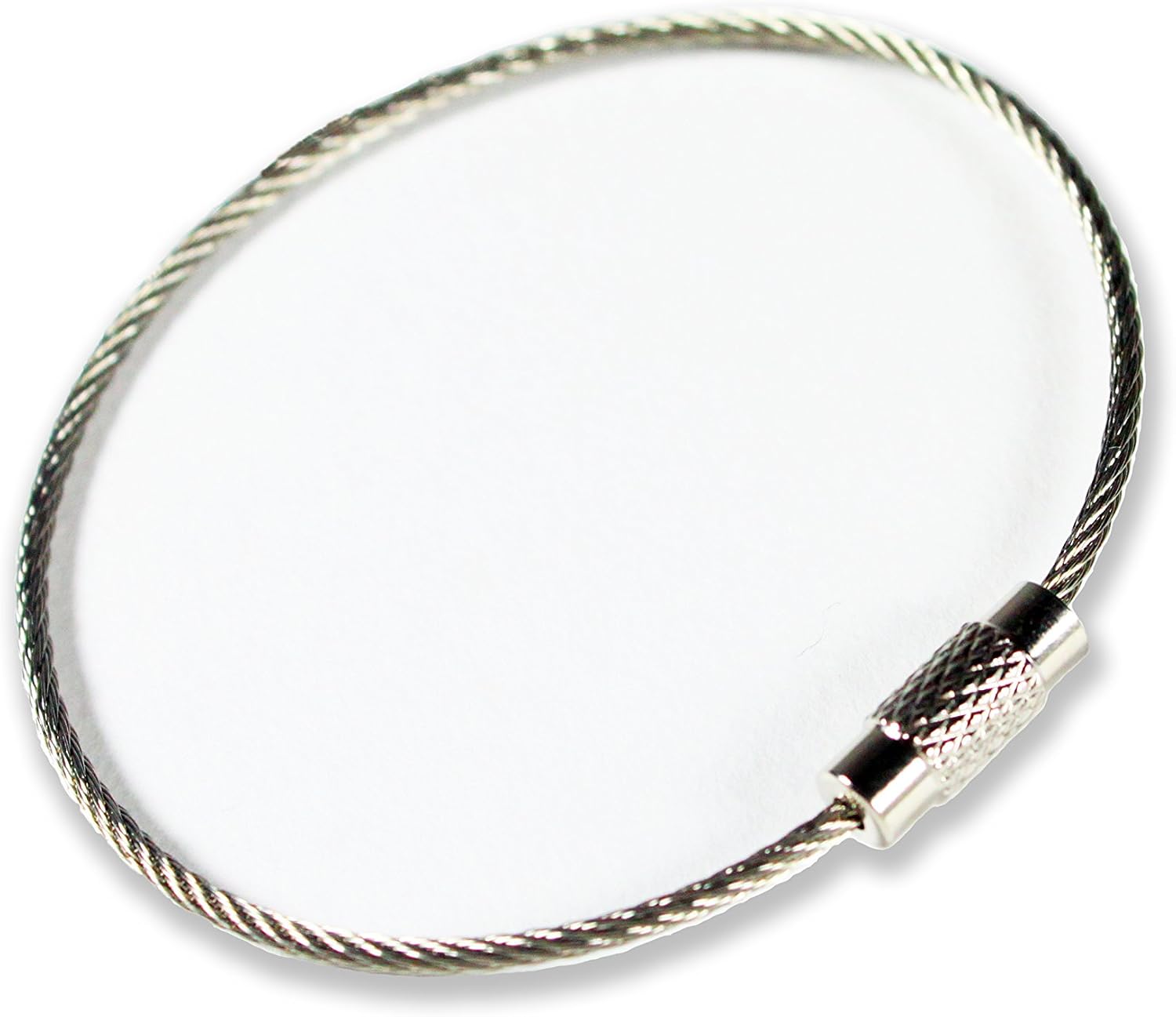 Stainless Steel Wire Keychains 1.5mm 6.3 Inches Aircraft Cable Key Ring Loops for Hanging Luggage Tags or ID Tags (500 Pack)