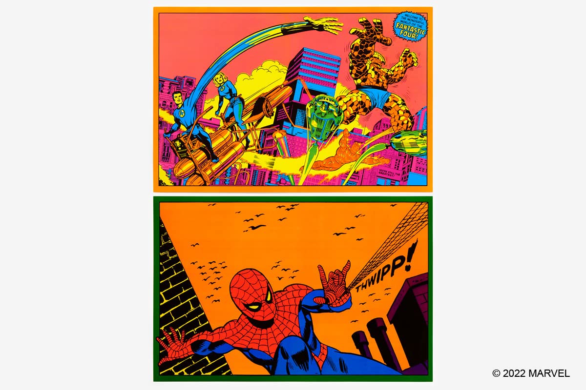 Marvel Classic Black Light Collectible Poster Portfolio Volume 2: 12 Collectible Ready-to-Frame Posters