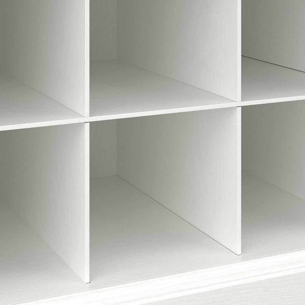 Kathy Ireland Home by Bush WDL004WAS 21-Inch Shoe Storage Bench and Coat Rack with 12 Shelves, White Ash